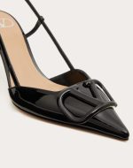 VLOGO SIGNATURE PATENT LEATHER SLINGBACK PUMP 80MM / 3.15 IN. - Image 5